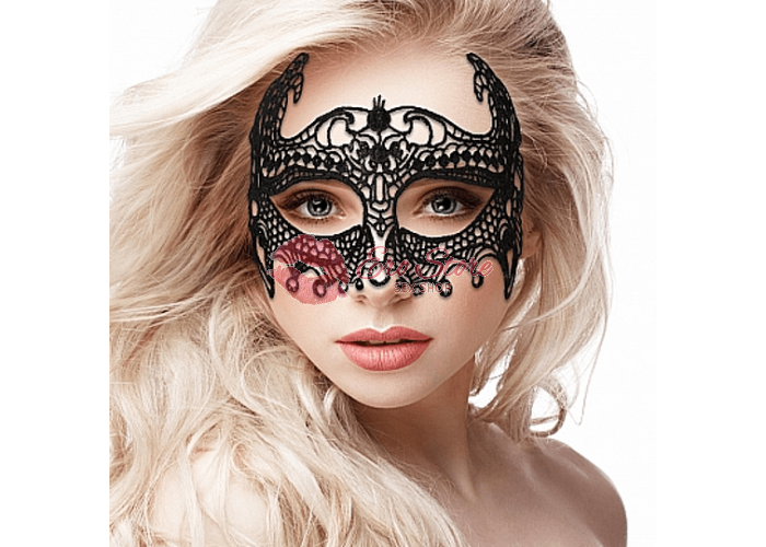 Máscara de Encaje Negra Emperatriz