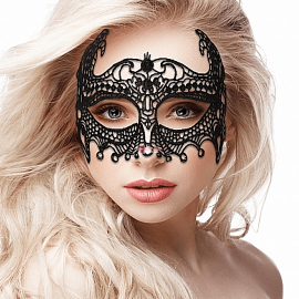 Máscara de Encaje Negra Emperatriz